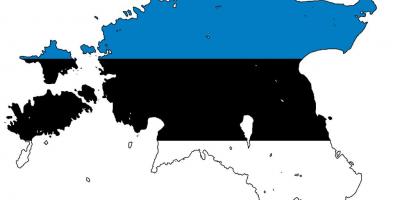 Mapa Estónsko vlajka
