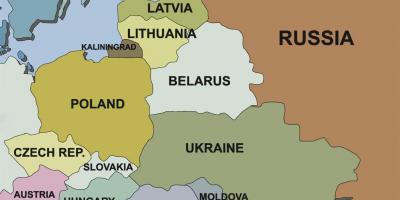 Mapa, mapy, Estónsko okolitých krajín