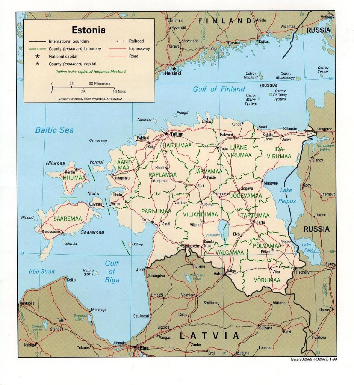 mapa Estónsko mape polohu