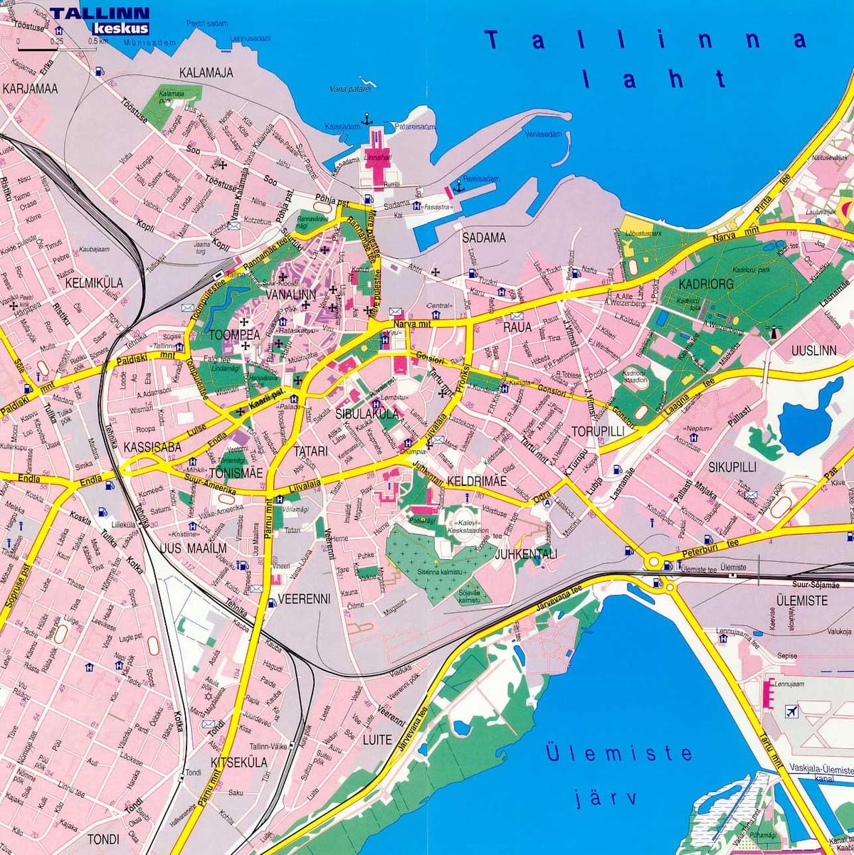 mapa tallinn Estónsko