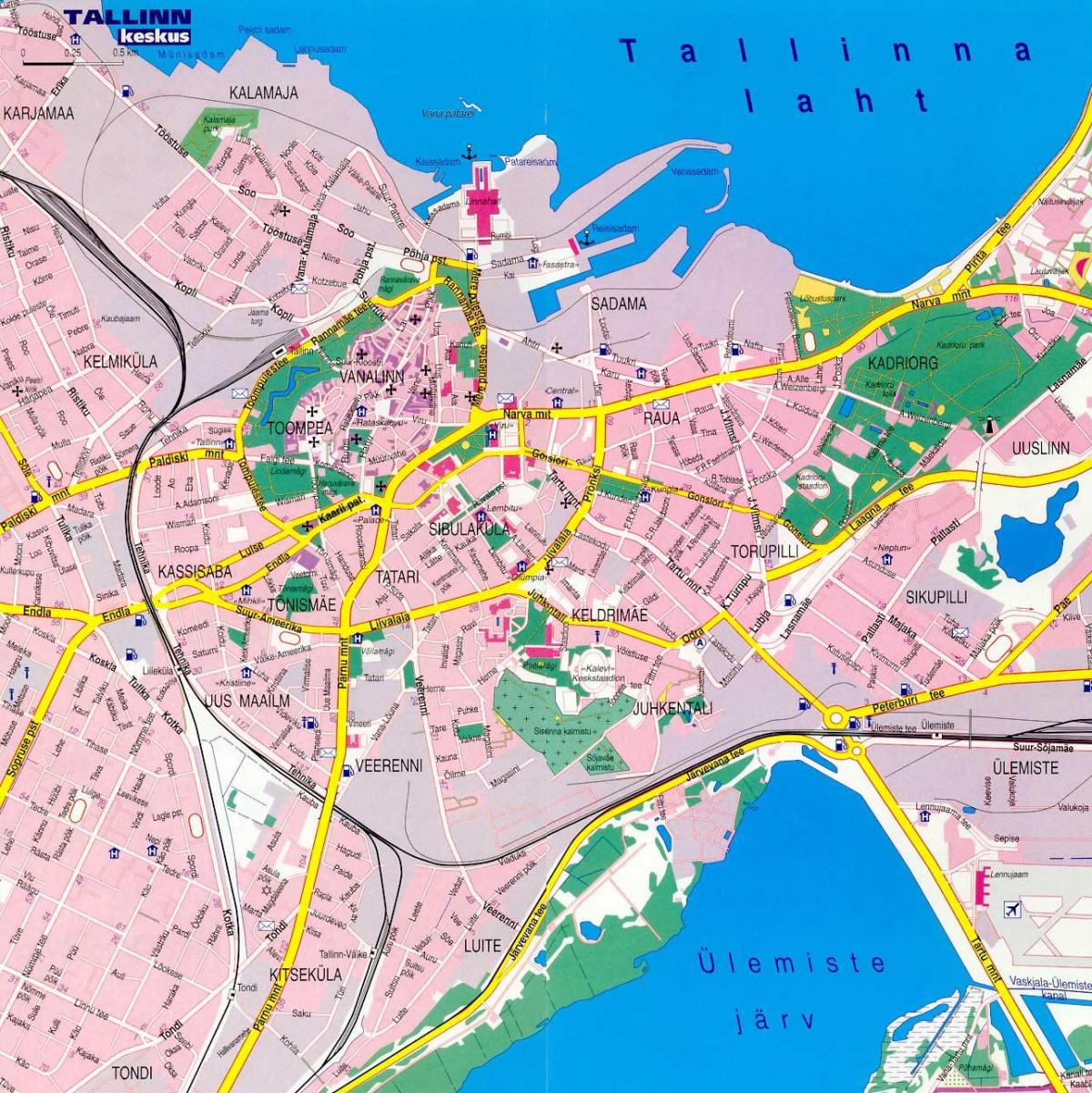 mapa tallinn Estónsko 