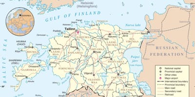 Estónsko v mapu