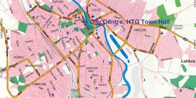 Mapa tartu v Estónsku